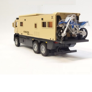 ماشین اسباب بازی کامیون کمپر مرسدس بنز نخودی مقیاس 1:24 BENZ NOMADISN_اسباب بازی